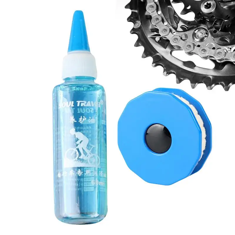 Cycle Chain Lubricator Cycle Chain Gear Lubricant Applicator With 60ml Oil Cycle Accessories Mountain Cycle Scroll Wheel Care