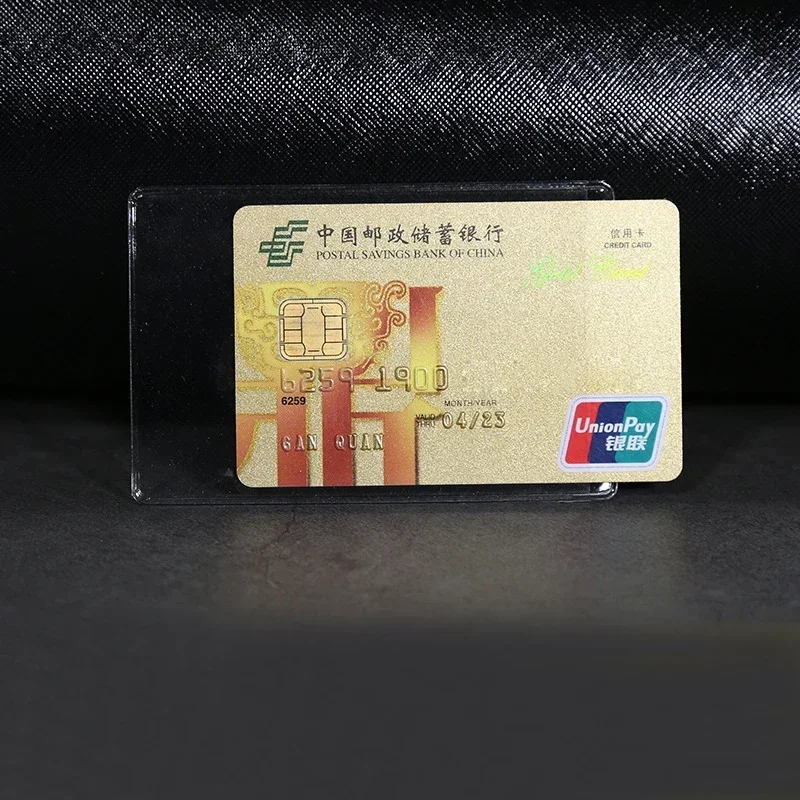 Porta carte di credito trasparente in PVC da 10 pezzi Custodia da lavoro per autobus Porta carte d'identità di credito bancarie Porta carte di identificazione