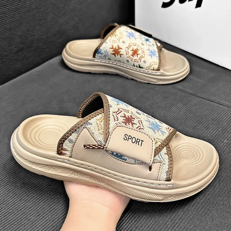Low Platform Flat Women Summer Slippers Anti Slip Hidden Stable Base Elegant Height Daily Outdoor Casual Walking Shoes