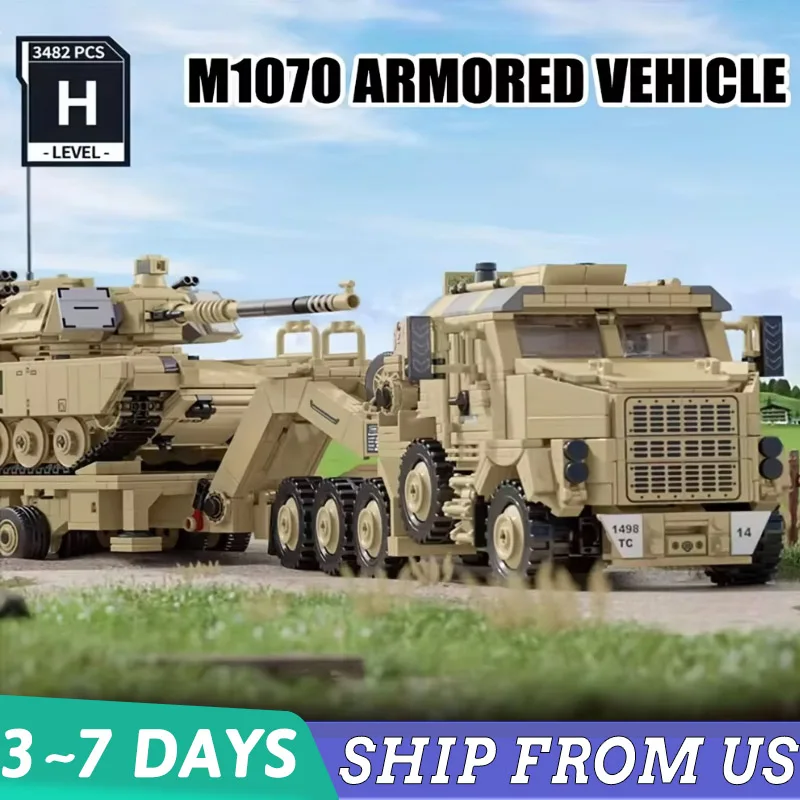 

Creative M1070 Бронированный автомобиль Военная серия Строительный комплект блочного модуля, набор строительных блоков для 3482 шт.