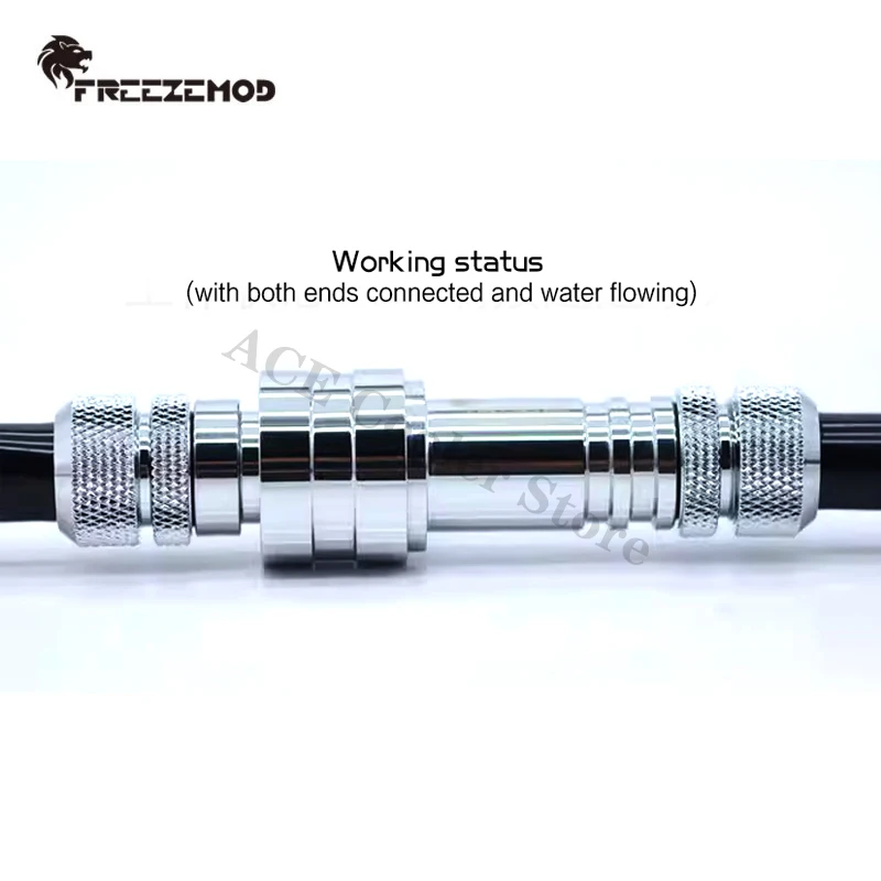 

Water Stop Quick-Disconnector Water Stop Connecting, Black / Silver Water Cooling Part , G1/4''