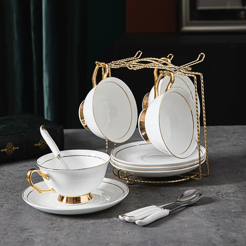 Zml ceramic gold-trimmed coffee cup - premium afternoon tea set