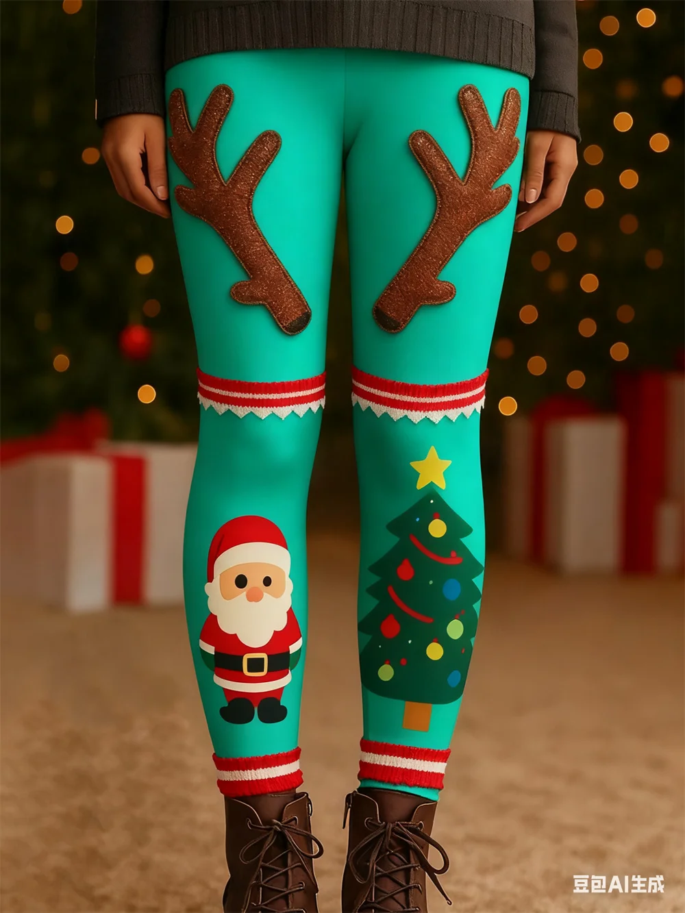 damesbroeken Kerstsfeer Mode Kerstbroeken Elastische yogabroeken Elastische taille Herfst Winter y2k-kleding voor dames