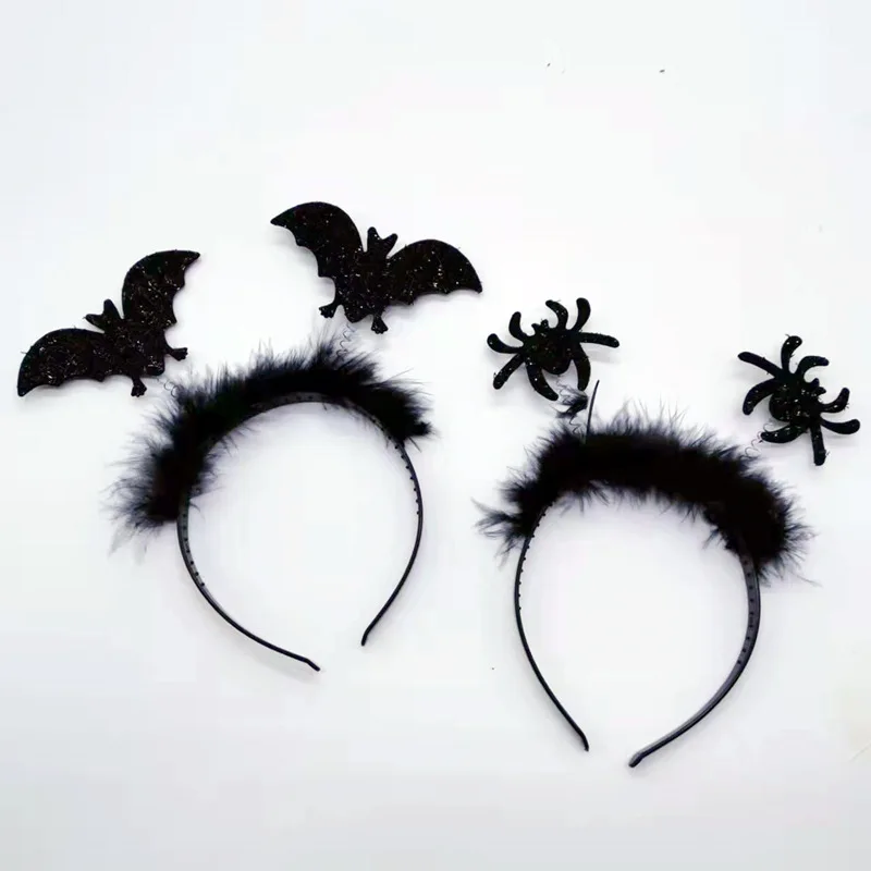 Halloween Hair Band Masquerade Festival Cosplay Creative Party Decorative Props Devil Horn Spider Veil Mask Hair Accessories