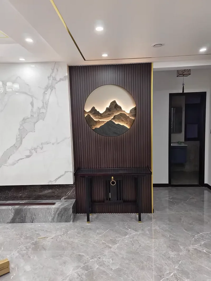 

New Chinese style slate living room, sofa, tea room, background wall decoration light, porch, landscape painting light GN730TB