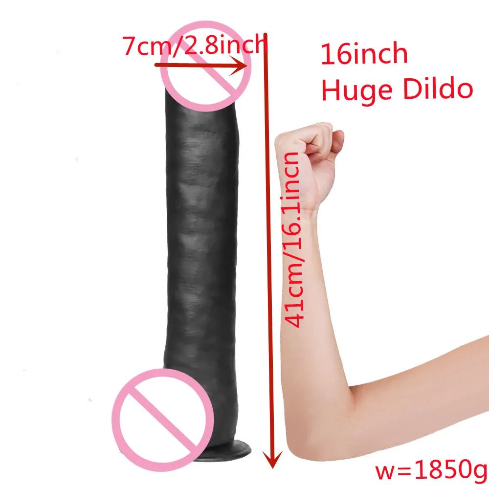 16in Huge Dildo Xl Gode Sex Toys Dildos Faloimetor For Women Masturbator Penis Real Glans With Suction Cup Cock Dilldo Anal Plug