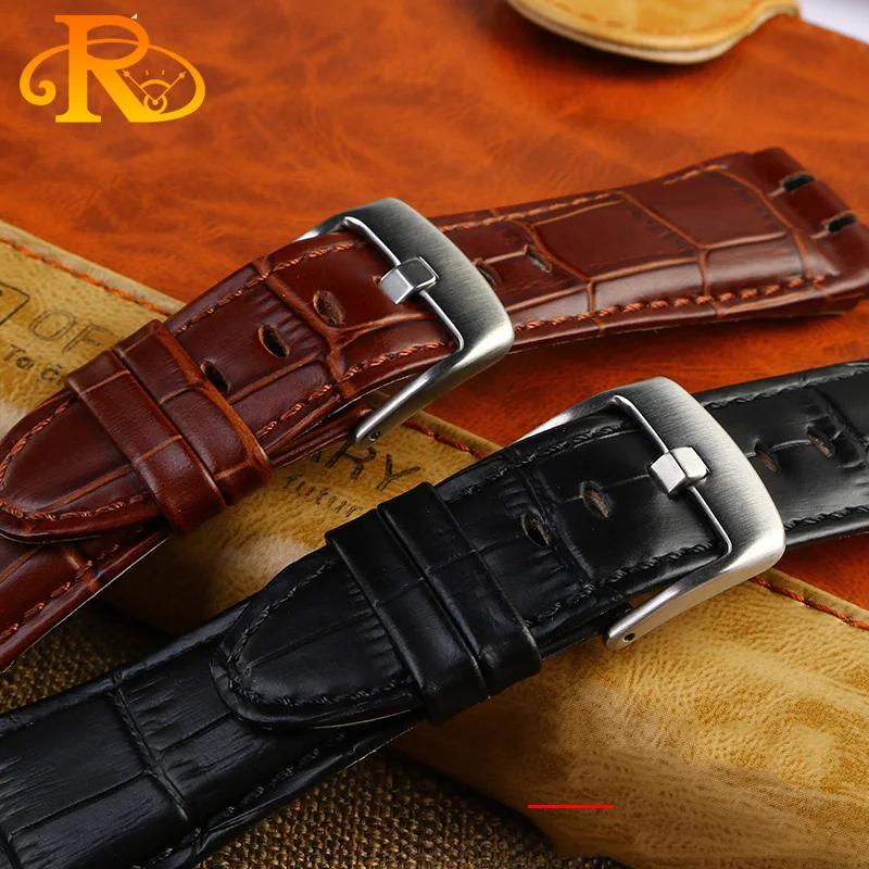 Genuine Calf cowhide Watchband 23mm For Swatch IRONY YOS440 449 401G 447 448 G Men Watch Strap Steel Clasp Bracelet With Tools