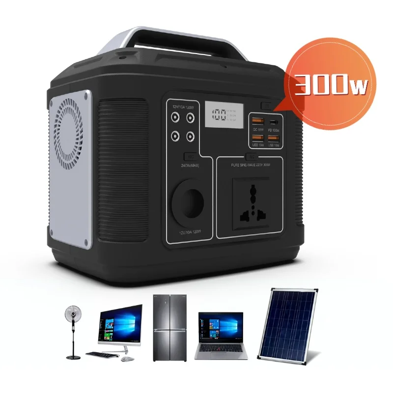 

300w Portable Power Station Outdoor Camping With Solar Panels Generator Energy Storage System Portable Power Station