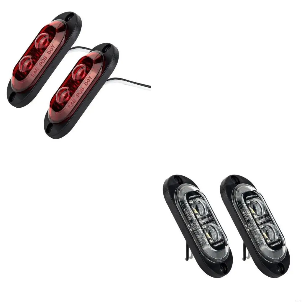 

Side Clearance Marker Lamp Warning Light 2 LED Side Marker Lamp 12V- 24V Truck