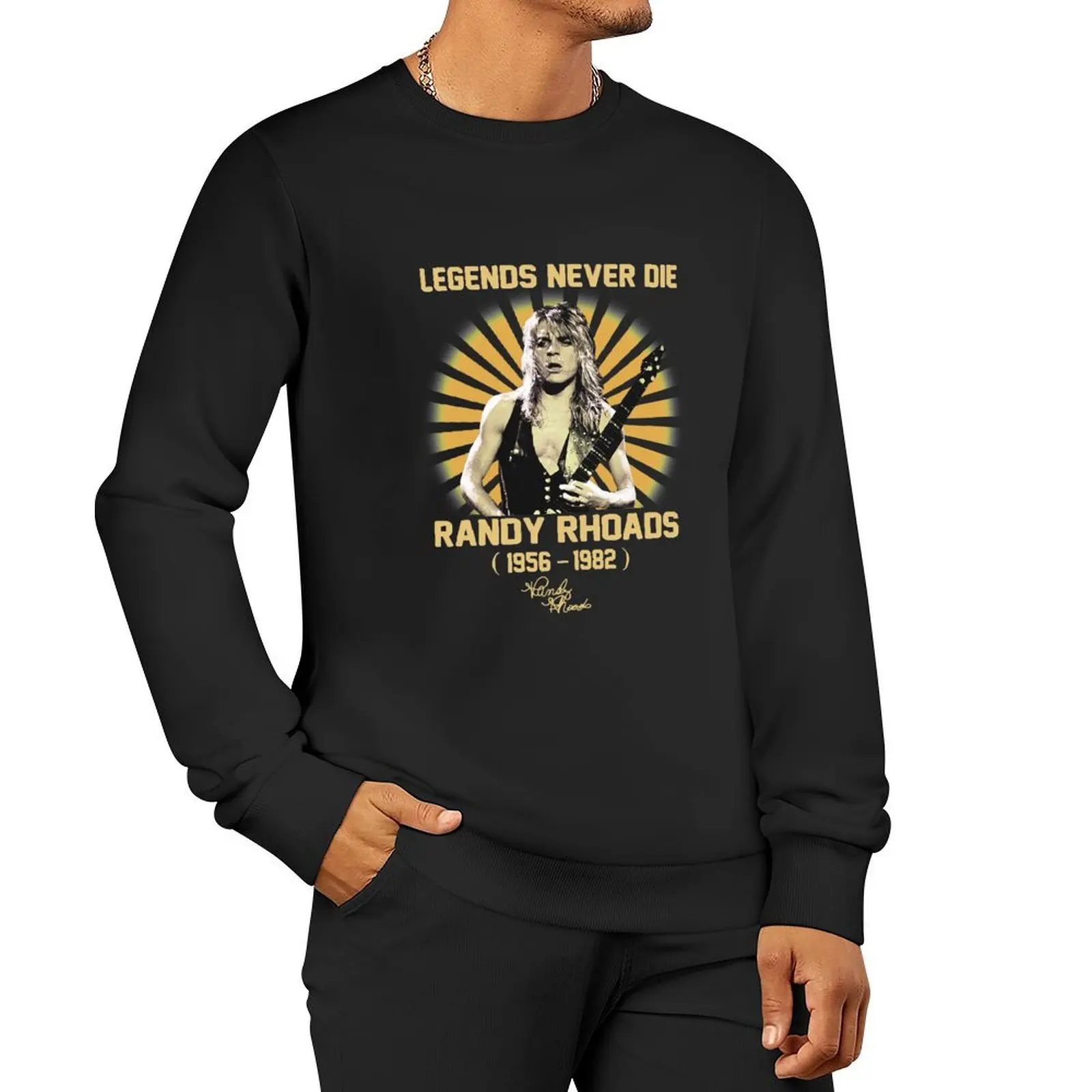 Die Randy Rhoads Legend Never Die Pullover Hoodie anime clothing streetwear men men sweatshirt