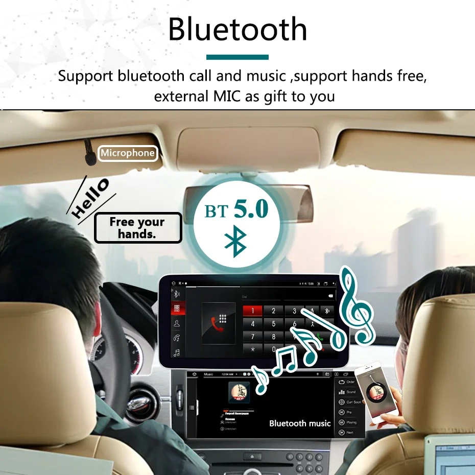 Drahtloser Carplay Android 14 Auto-Stereo-Bildschirm für Mercedes Benz GLK-Klasse X204 2008–2012, Autoradio, Multimedia-Player, GPS, 4G, LTE – Detail 13