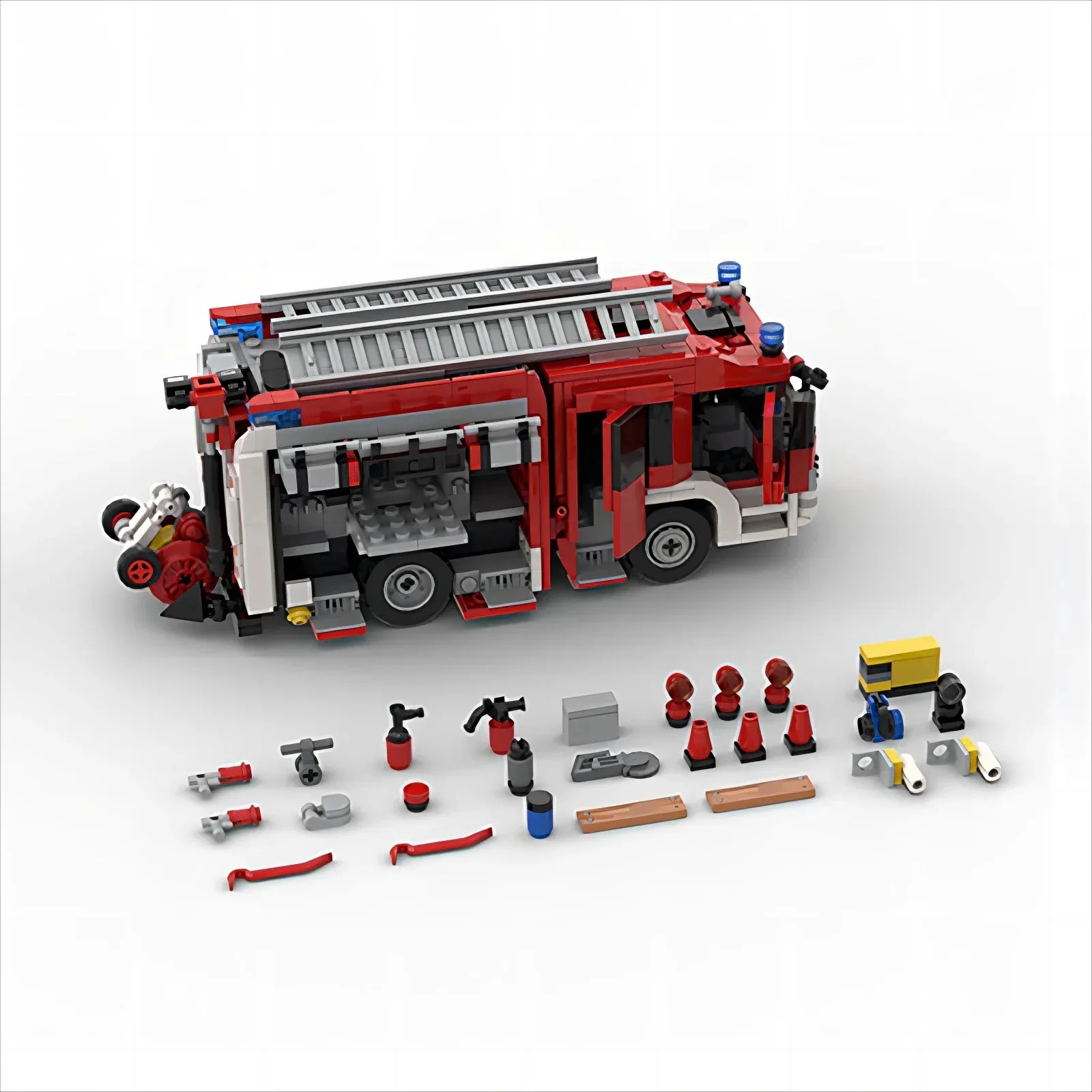 Städtisches Feuerwehrauto Krankenwagen FDNY - New York - Tower 21 Bausteine MOC 137461 Modellbausatz Sammlerstück Spielzeug Erwachsenengeschenk 1019 Teile