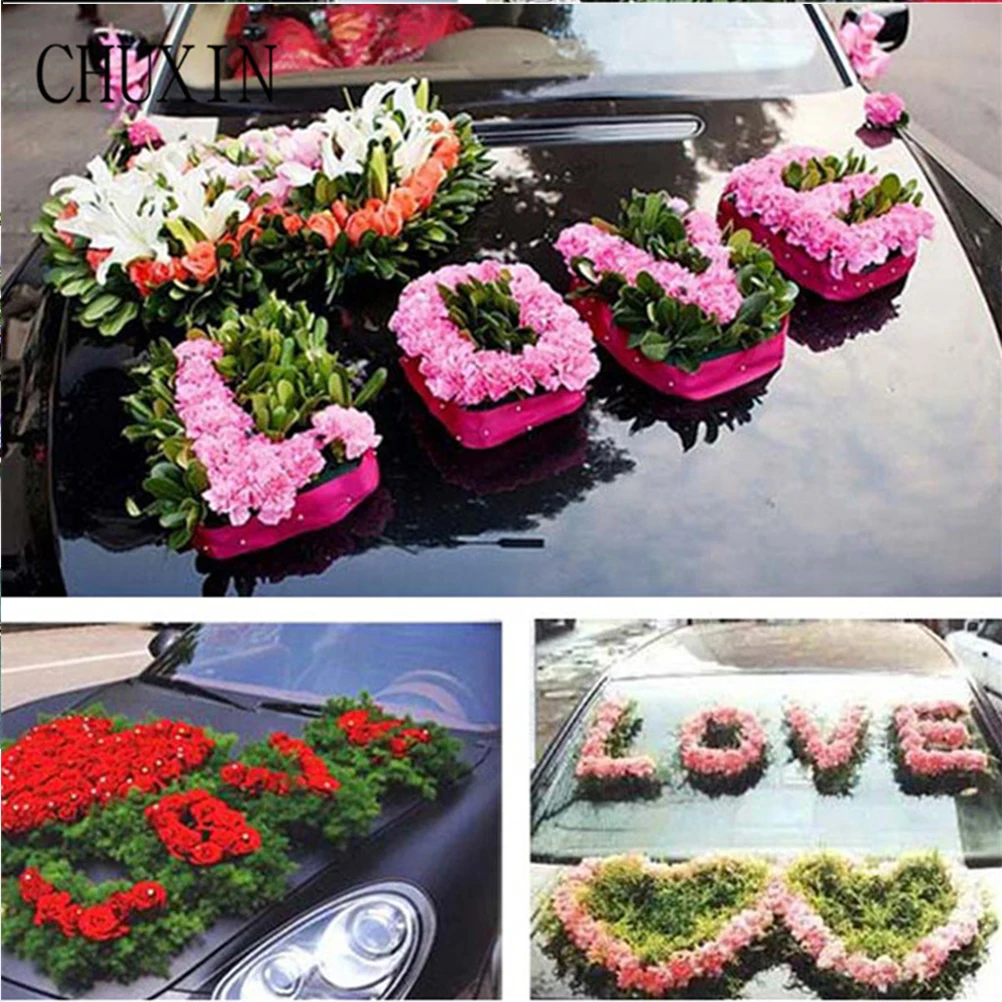 

1Pcs Car Head Flower Decoration Floral Mud Creative DIY Flower Mud Suction Cup Easy Install Leak Proof Party Wedding Birthday