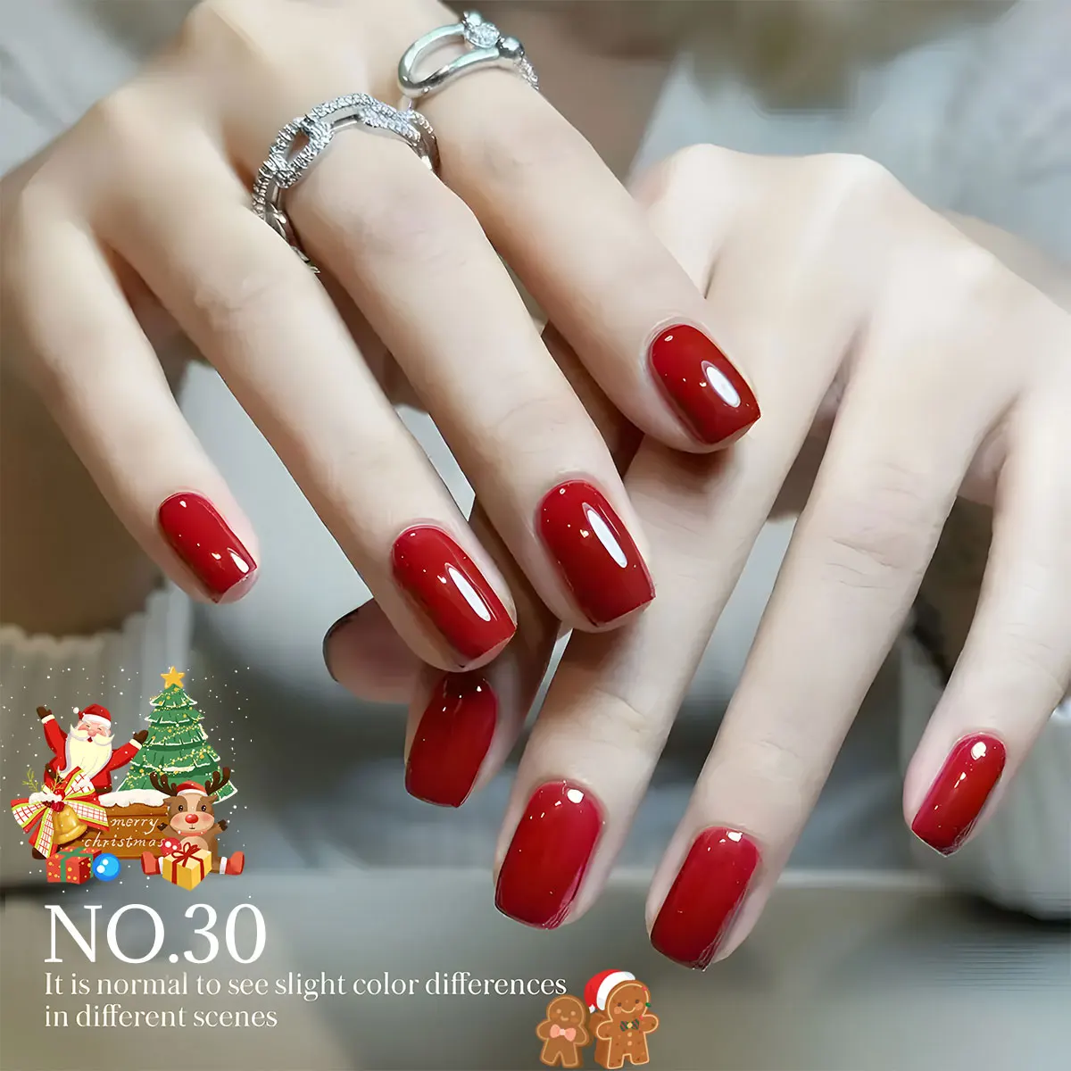 Juego de esmaltes de uñas en gel de 6 piezas: esmalte de uñas en gel permanente LED, regalo ideal para salón de uñas en el hogar o regalo de Navidad