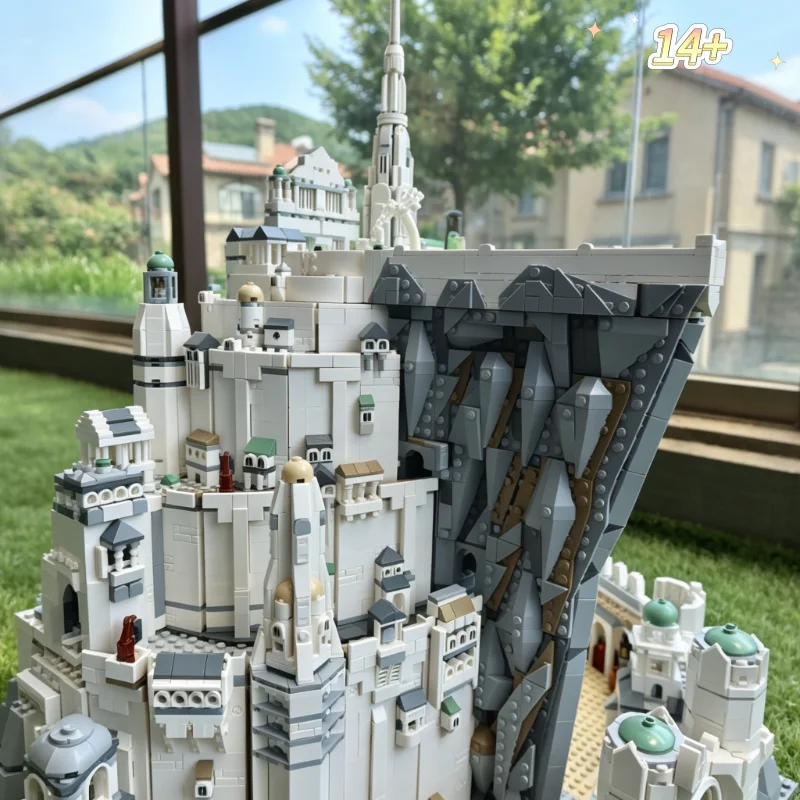 2026 New 8278pcs Icons Series Lord of The Rings Tirith Imperial Capital Assembly Build Model Creative Display for Collector view 5
