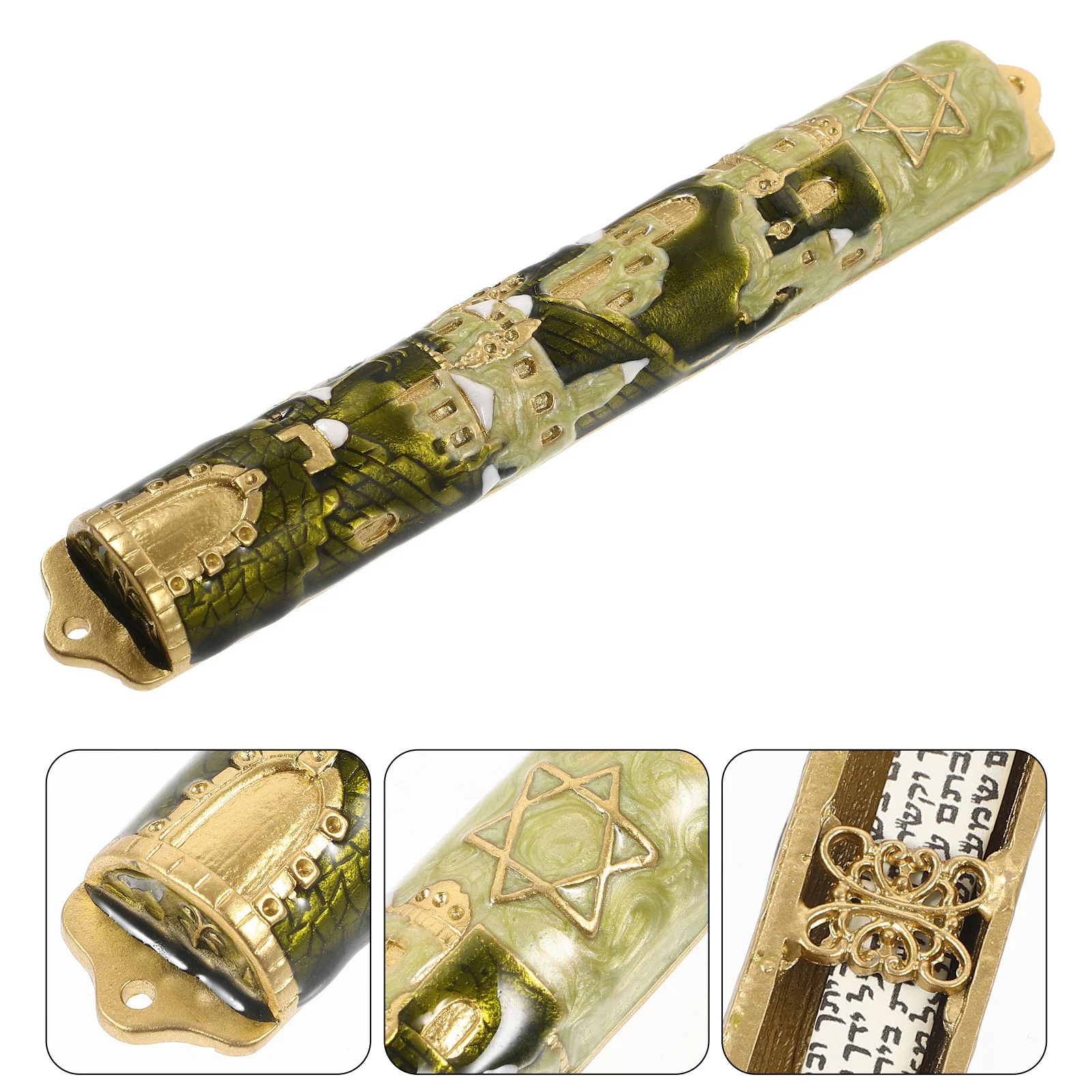 

Mezuzah Decor for Doorpost Beautifully Crafted Religious Accent with Sacred Scripture Ideal for Gifting and Home Display