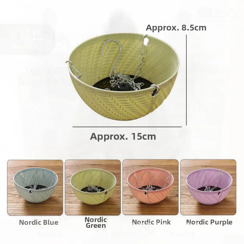 Hanging Basket for Fleshy Plants Chlorophyte Flower Pot Aerial Cultivation Resin Green Plant Holder Wall-Mounted Decorative