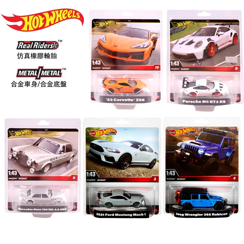 Hot Wheels premimum Cars 1/43 BENZ 300 SEL 6.8 AMG 911 GT3 RS CORVETTE Z06  Metal Die-cast Model Toy Vehicles HMD41