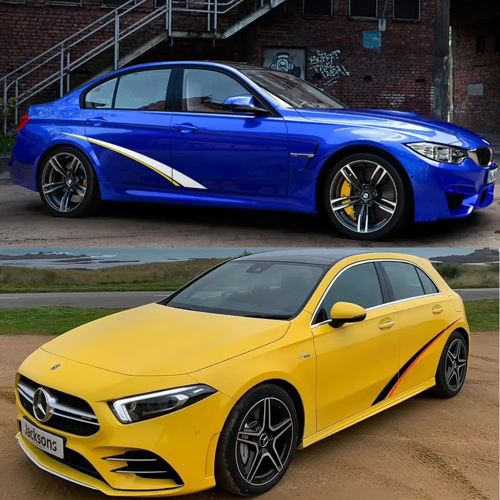 2pcs Car Stickers Sport Vinyl Decals Auto Tuning DIY Decoration Accessories For Audi BMW Mercedes Benz Ford VW Toyota Nissan Kia view 4