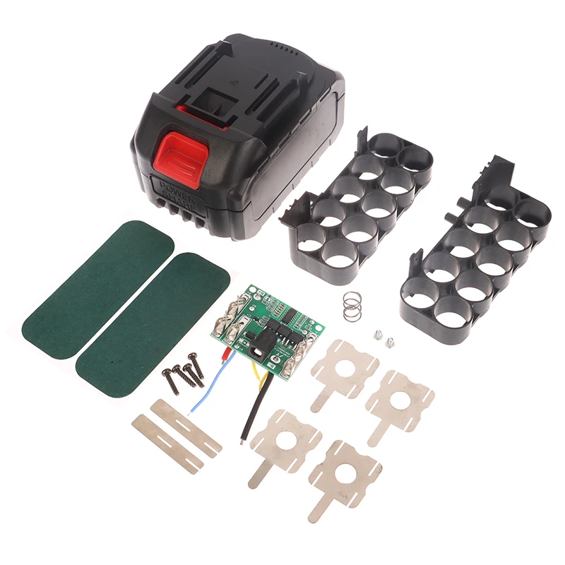 

NEW Power Tools Case BMS 21V Battery Storage Box For Wireless Electric Angle Grinder Cutting 18650 Battery Case Without Battery