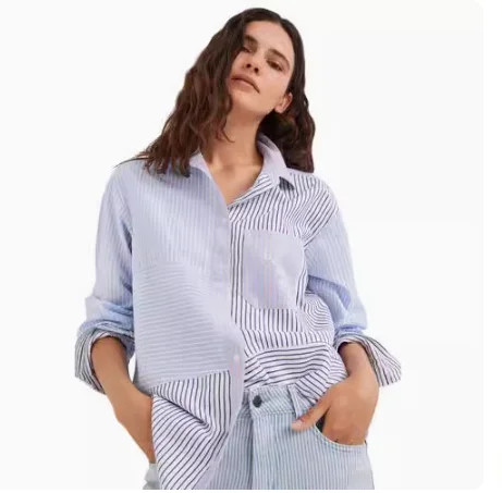 Foreign Trade Original Order Spanish Fashion New Product Printed Embroidered Spring/Summer Long sleeved Women\'s Shirt