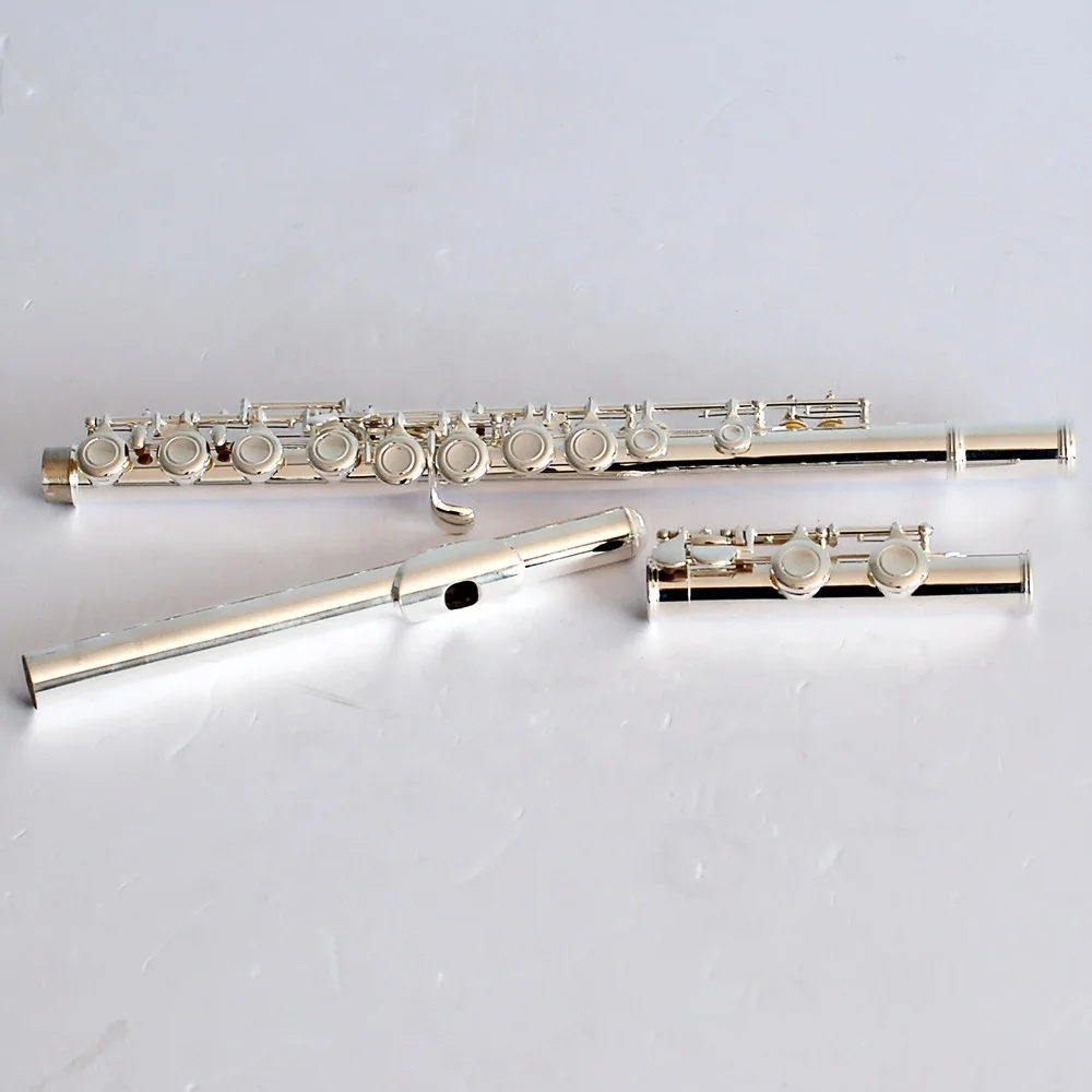 Flute Closed Hole Silver Plated 16 Holes Flute