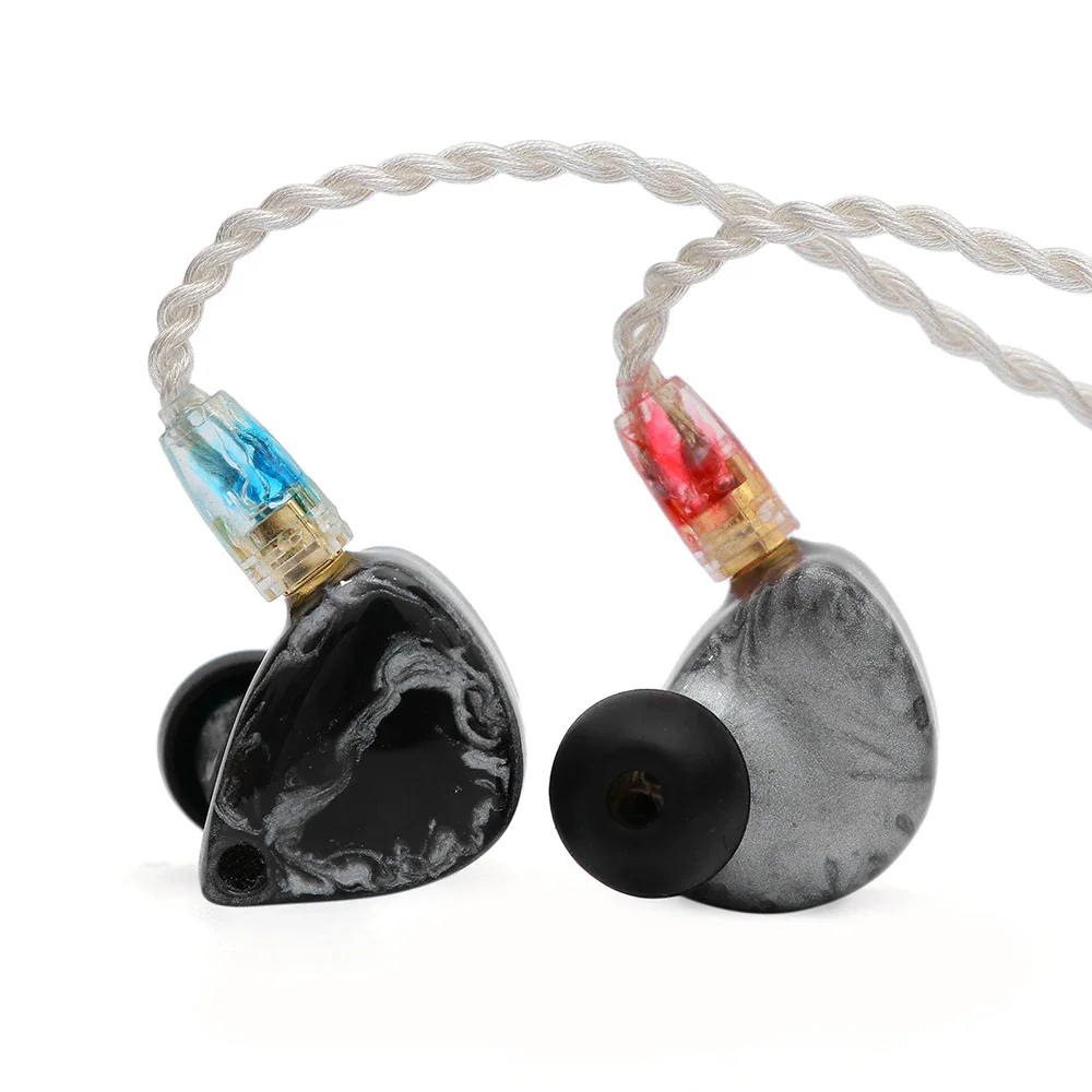 Audio Hekili 7 Balanced Armature + 1 Dynamic Driver Hifi Music Audiophile Studio in-Ear Earphone IEMs Detachable MMCX Cable