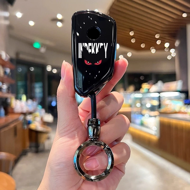 حافظة مفاتيح السيارة من البولي يوريثان غطاء عن بعد شل حامل حامي التصميم فوب ل Volkswagen VW New Golf 8 MK8 Teramont ID.3 ID4X ID6X CROZZ