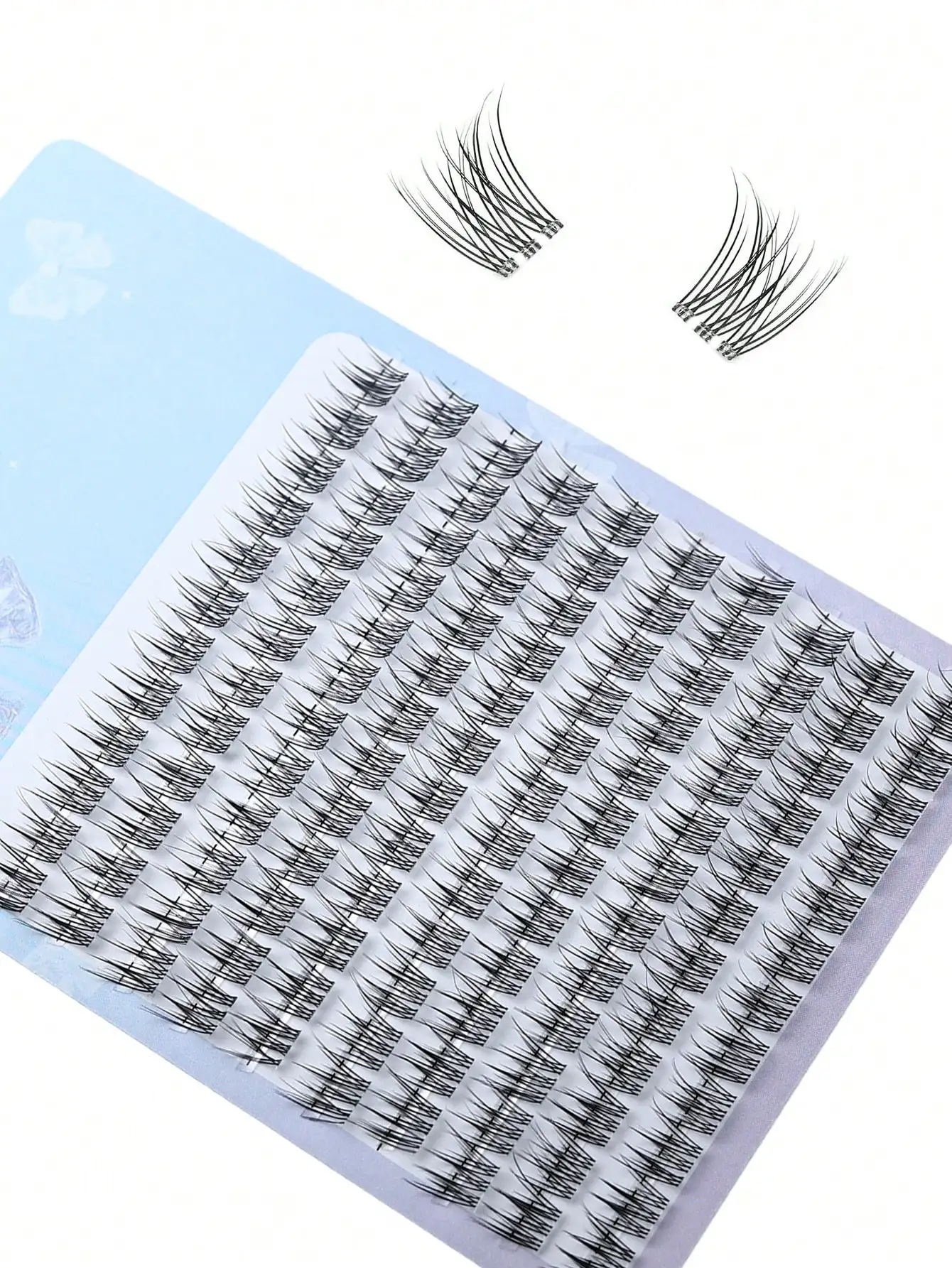 Fischschwanz-Wimperncluster, natürlicher Look, feine einzelne Wimpern, 10 Reihen, DIY, wiederverwendbar, weich – Detail 4
