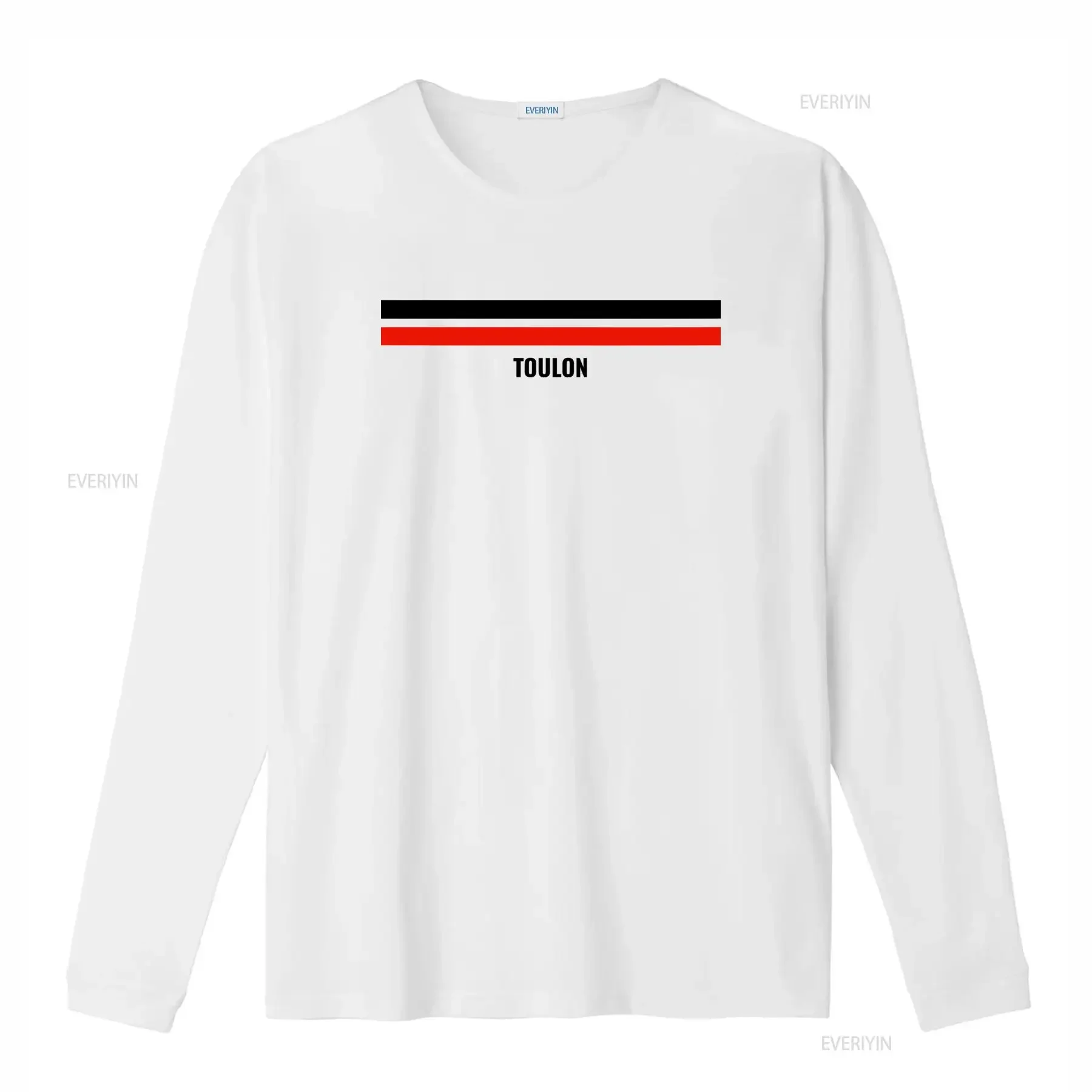 T shirt Rugby Toulon RCT Cadeau Supporter Col Rond Décontracté Tissu Légèrement Extensible Coupe Standard Motif Imprimé homme