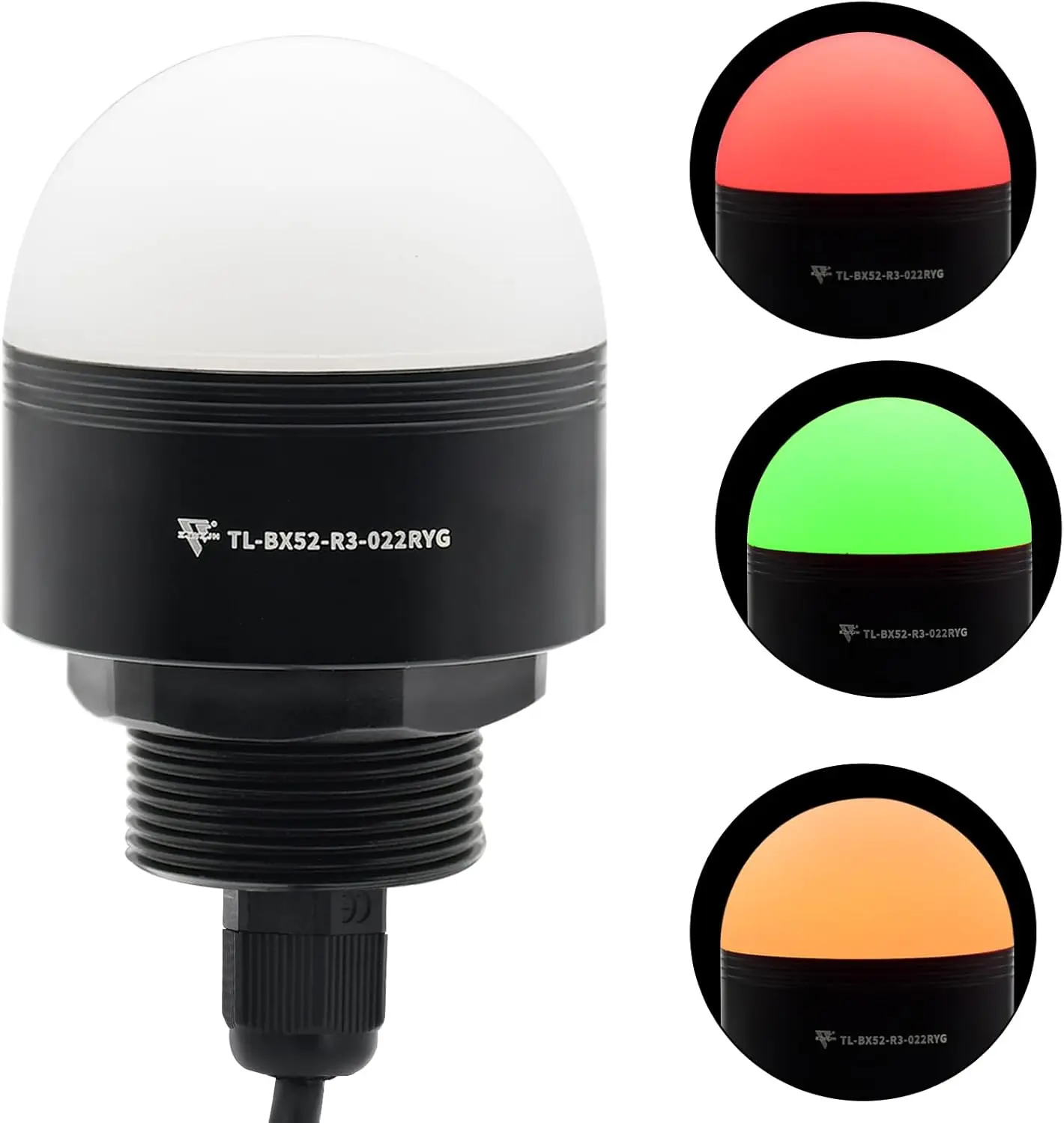 

24V LED Industrial Warning Light, 3 Colors 1 Layer Tower Beacon, Waterproof Continuous Signal Lamp