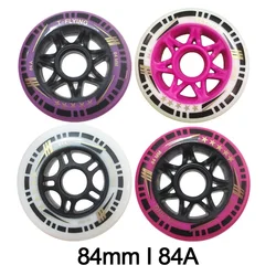 8 pcs/set 84A 84mm Inline Skates Wheels Professional Speed Free Skating Roller Skating Wheels For Racing Patines LZ82