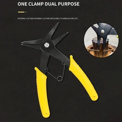 2 in 1 Double-Purpose Circlip Pliers Inside Outside Circlip Pliers Inside Outside Card Spring Disassembling Retainer Ring Pliers