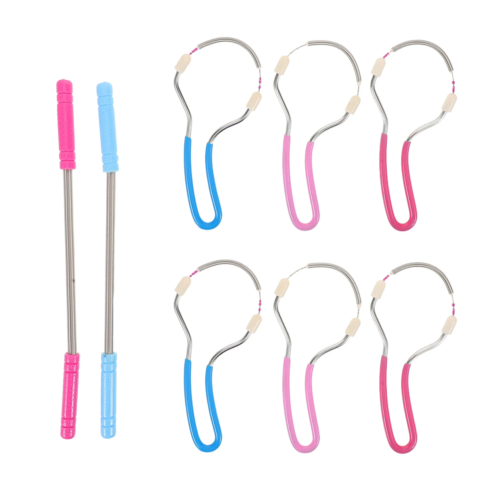 

8Pcs Facial Hair Removal Spring Epilator Manual Face Hair Remover Tool Precise Lightweight Portable for Lips Chin Neck Body