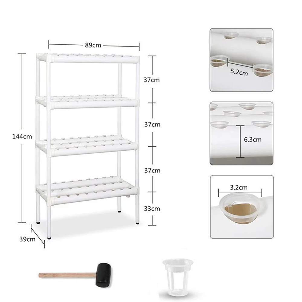 Planting Sites 3 Layers Horizontal Hydroponic Grow Kit Garden Plant Vegetable Planting Grow Box Deep Water Culture System