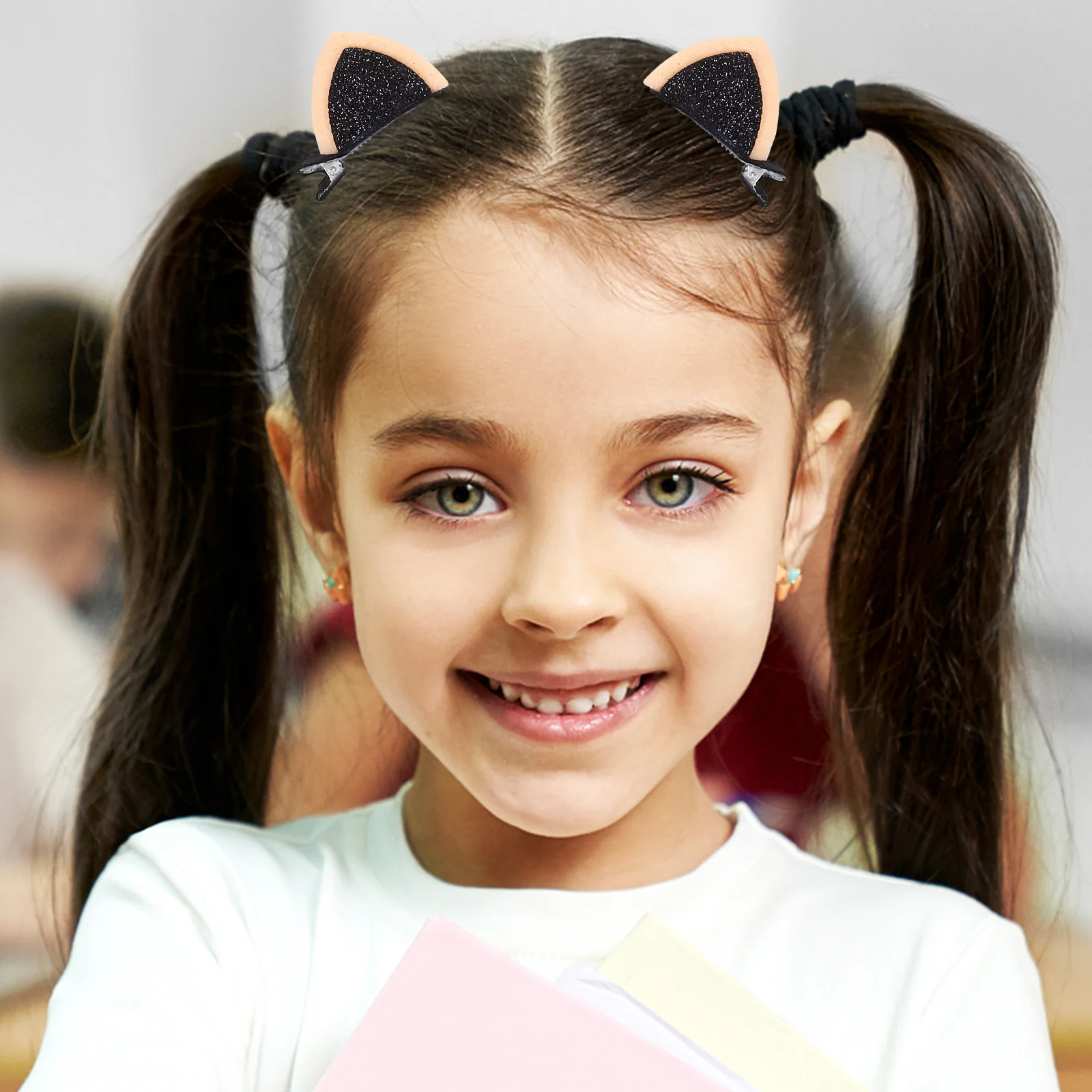 16 قطعة من مشابك شعر أذن القطة إكسسوارات الشعر للنساء والفتيات دبابيس شعر معدنية حساسة لحفلات الزفاف وتصفيف الشعر اليومي