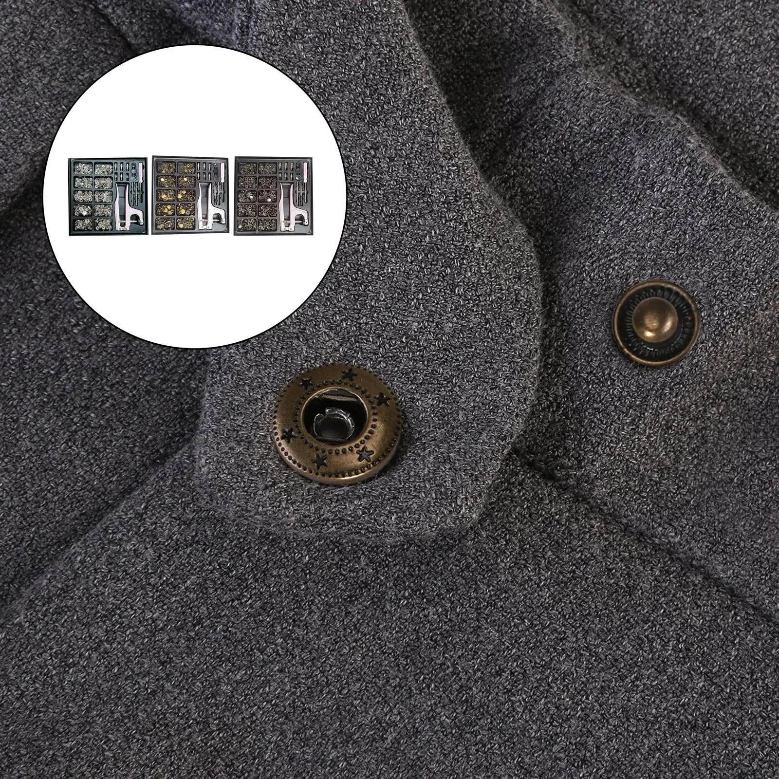 

100 шт., набор застежек, медные пуговицы с стартовыми застежками, плоскогубцы, пресс-инструмент для установки швейных нагрудников