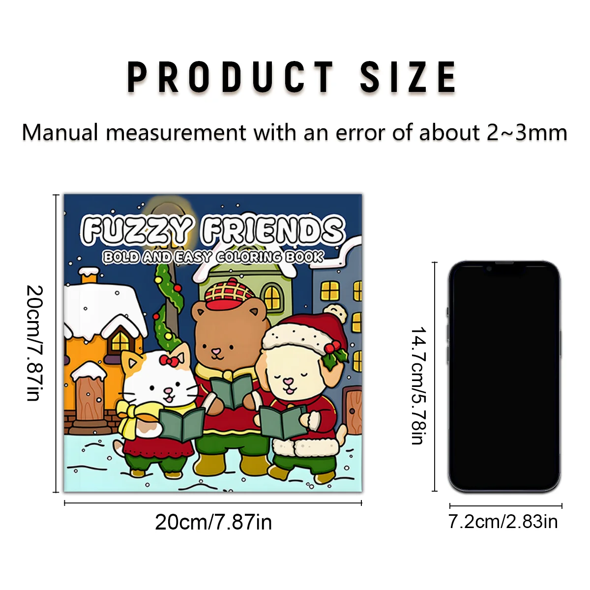 Friends In The Snow Line Coloring Book, An Upgraded 24 Page Comfortable Friend Book With Super Cute Animal And Character