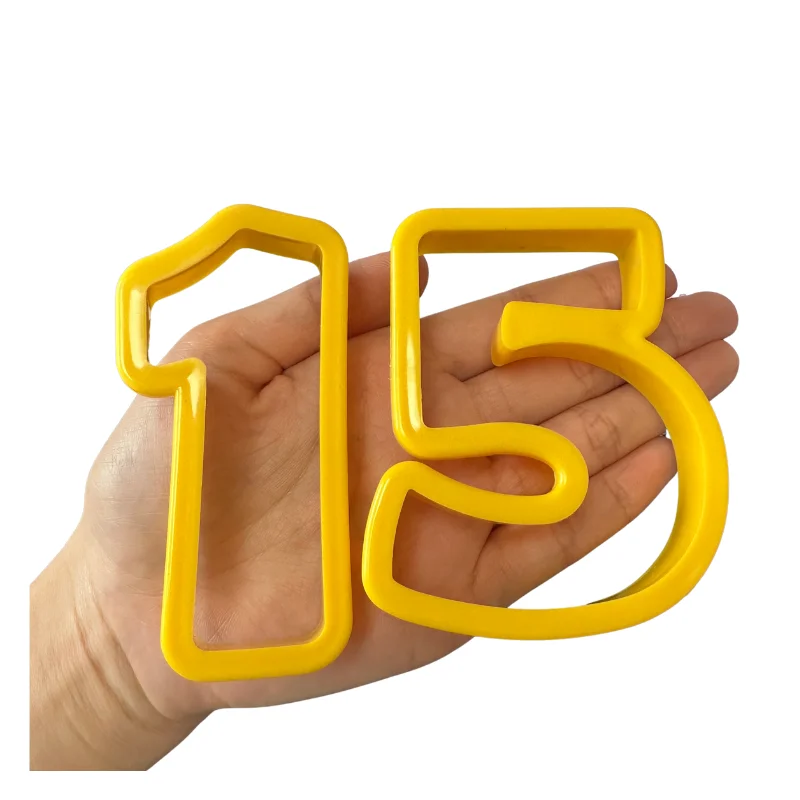 Cake Tools Super Big 8cm Number Plastic Mold Font Biscuit Cookie Cutter Fondant Tool Topper Cake Mold Decorating Press Pastry