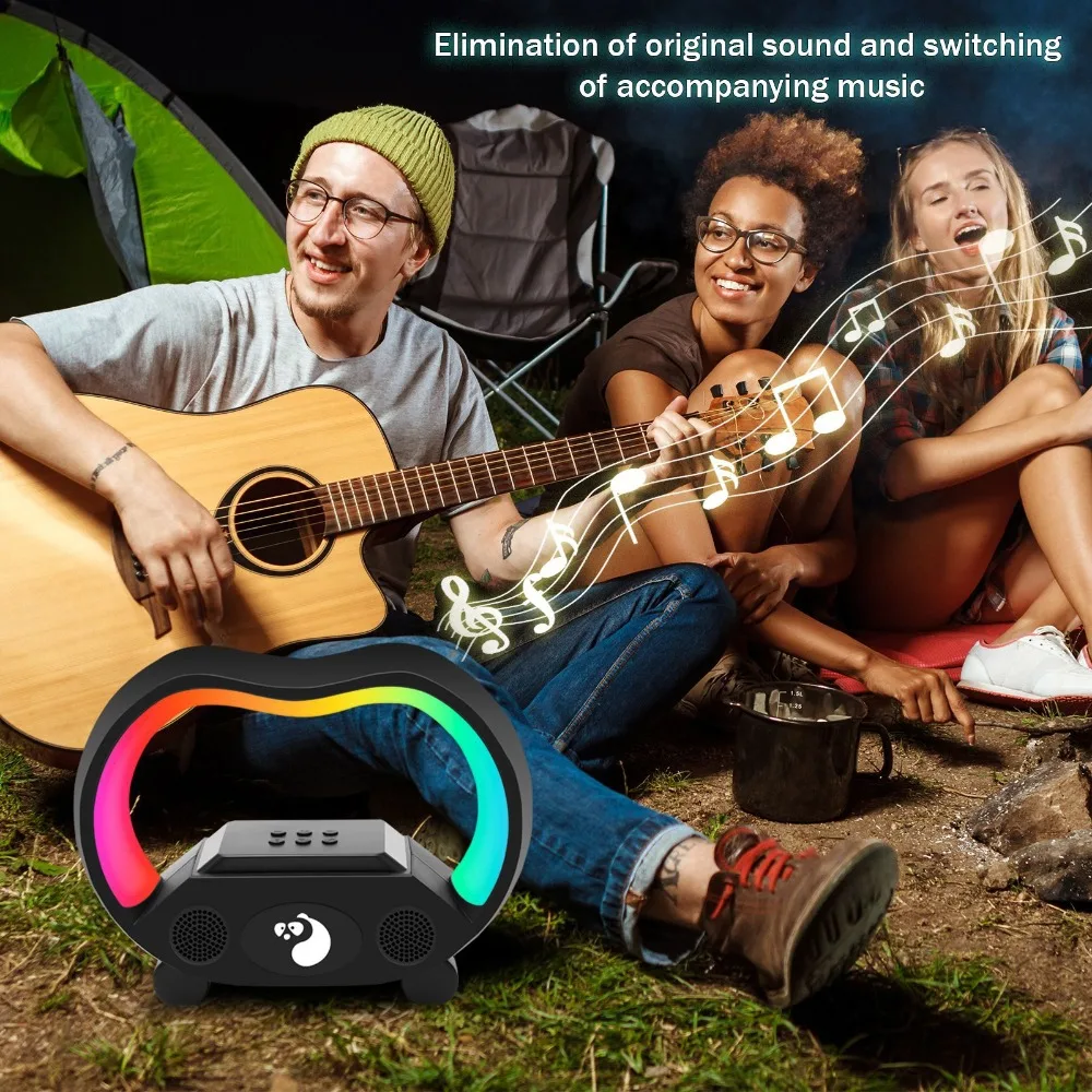 

Smart Lamp Multifunction Wireless Charger Bluetooth Speaker Alarm Clock Stand Speaker with RGB Night Portable