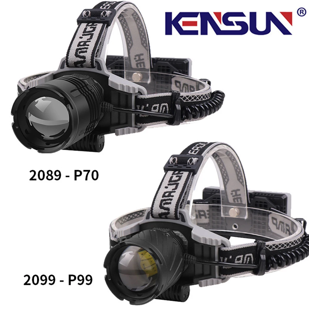 Strong Light LED Headlamp USB Rechargeable Headlight Waterproof Fishing Searching Camping Head Flashlight Powerful Zoom Lantern