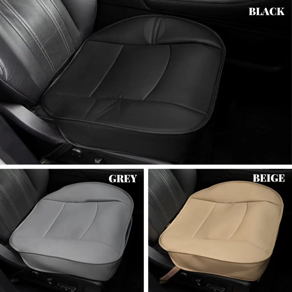 Front Car Seat Cover PU Leather Seat Cushion Automobiles Seat Protector Universal Chair Pad Mat For Baby Child Black Beige Grey