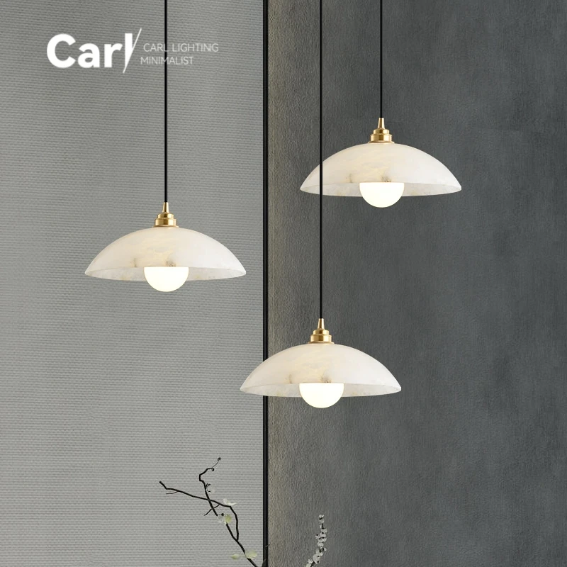 Nordic Simple Marble Chandelier Modern New Chinese Restaurant Bar Lamp Homestay Hotel Designer Creative Design Lighting
