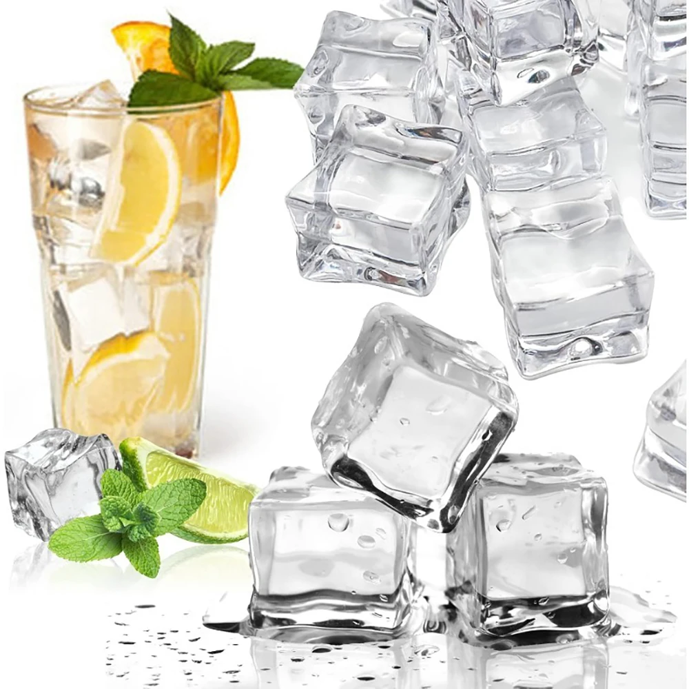 Image of 30 Stück künstliche Eisblöcke mit Kristalldiamanten für Fotografie-Requisiten, Vasenfüllung, Heimdekoration, DIY-Partyzubehör, Hochzeitsdekoration