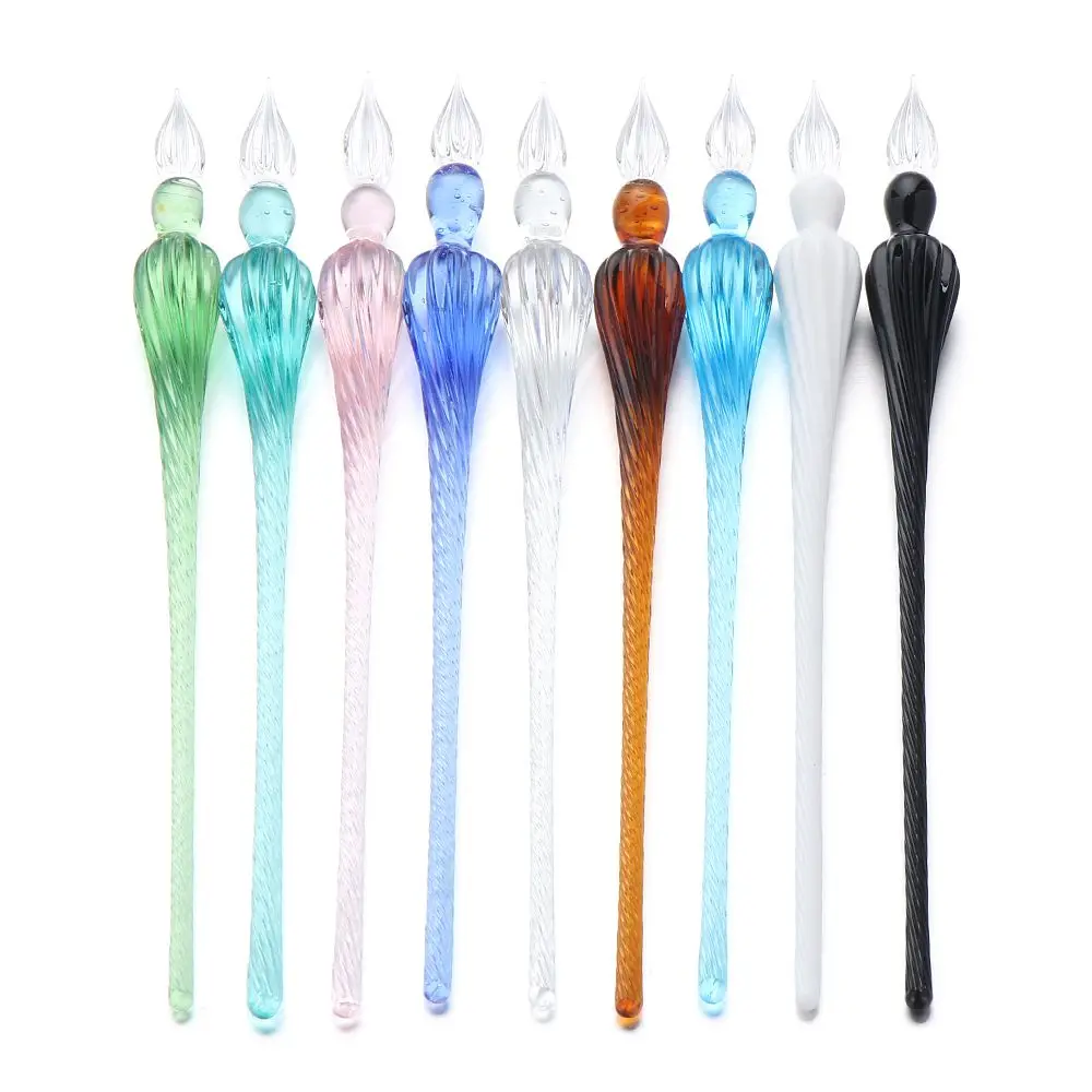 1PC Vintage Glass Dip Dipping Pen Art Painting Supplies Filling Ink Signature Calligraphy Fountain Pen