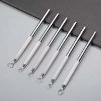 6PCS Aluminum Alloy Clay Tools - Polymer & Ceramic Sculpting Set with Ribbon/Wire/Loop Tips