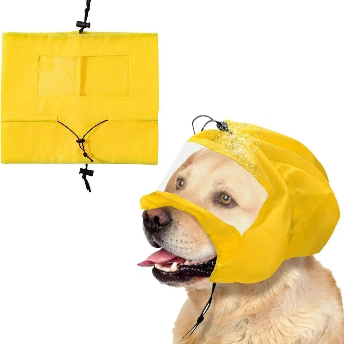

Dog Shower Cap Breathable Material Adjustable Foldable Portable Prevent Water From Entering Ears and Eyes Shower Cap For Bathing