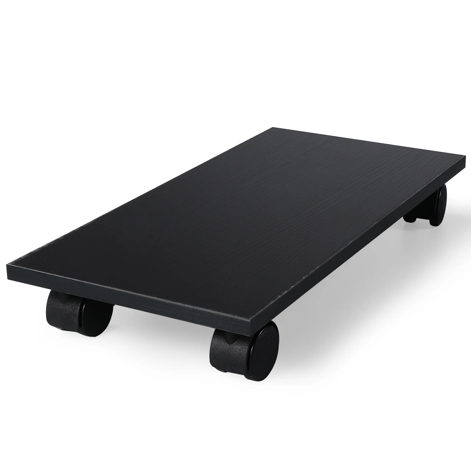 

4 Rolling Wheel Adjustable Computer Tower Stand Mobile CPU Holder Pc Floor Cart Under Desk for Gamers Students