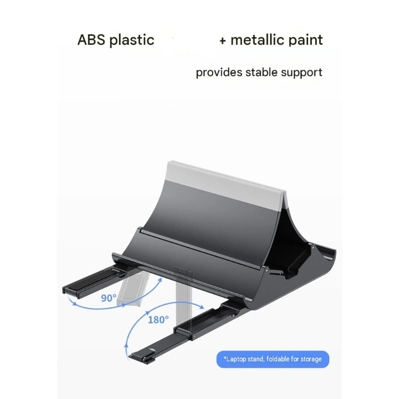 2-Slot Vertical Laptop Tablet Stand Mount Space Saving Storage for Laptop Tablet Heat Dissipation Storage 896C