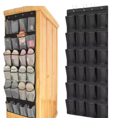 12/24 Grid Over The Door Shoe Rack with Large Mesh Pockets Hanging Shoe Organizer for Closet Hanging Shoe Rack Holder Hanger